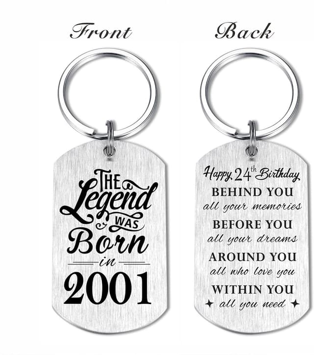 Thumbnail 2 de Yobent 24th Birthday Gifts Keyring