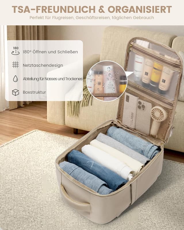 Thumbnail 4 de LOVEVOOK Ryanair Handgepäck 40x30x20 cm Khaki Beige