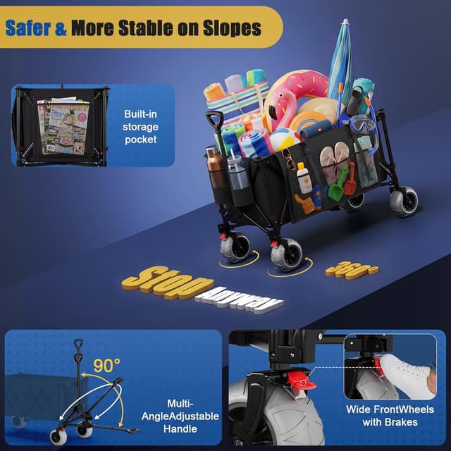 Thumbnail 4 de JUMMICO Carrello Pieghevole Tutto-Terreno 200L