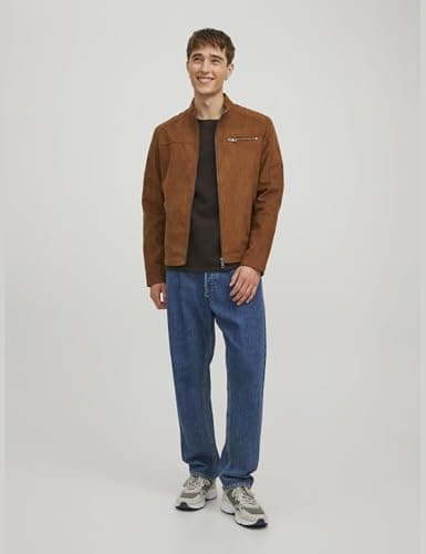 Detalle de JACK & JONES Faux Suede Jacket Cognac L