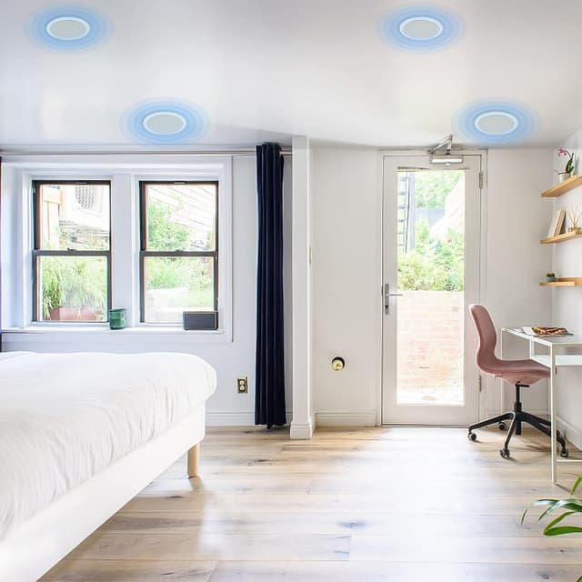 Thumbnail 6 de Herdio 6,5 Zoll 640-Watt Deckenlautsprecher (Unterputz) 2-Wege – 4er-Set für Büro, Küche, Wohnzimmer & Bad