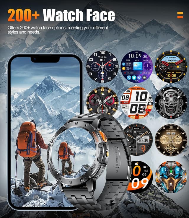 Detalle de LIGE 1.43" Military Smart Watch