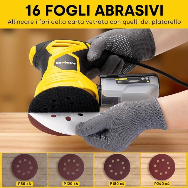 Thumbnail 4 de Enventor Levigatrice Orbitale 300W per fai da te 📐