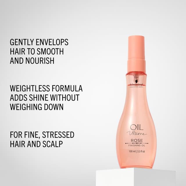 Detalle de Schwarzkopf Professional Oil Ultime Rose Finishing Oil (100 ml) for fine to normal hair
