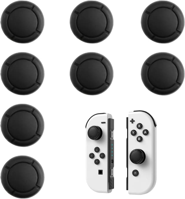 Detalle de HEIZHU Suitable for Switch Thumb Grips – Silicone 3D Cap Replacements (4 Pairs)