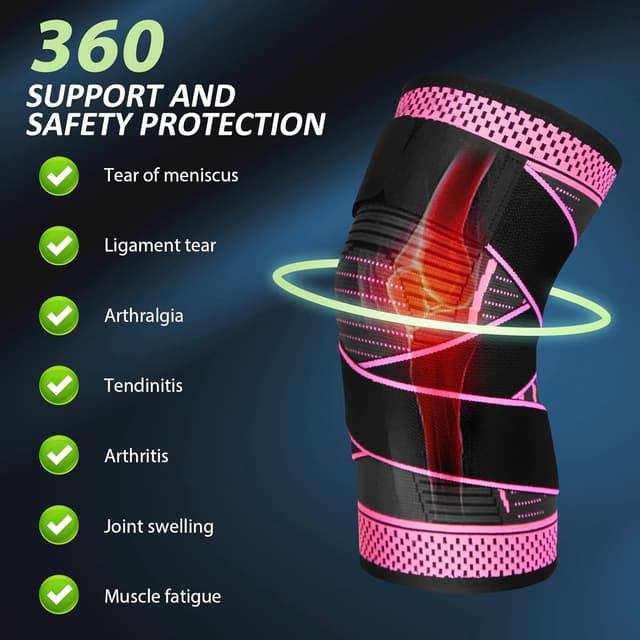 Thumbnail 2 de Adjustable Knee Support Brace Rose Red Medium