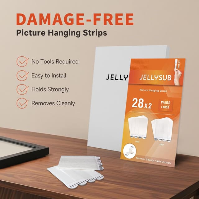 Detalle de Picture hanging strips 56 strips, heavy duty