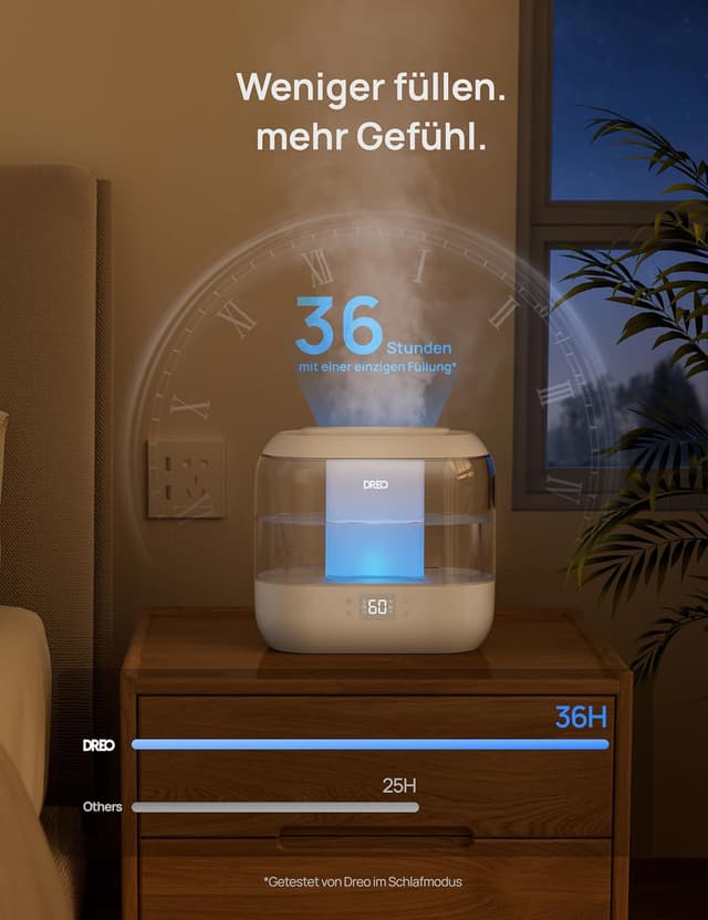 Detalle 2 de Dreo Schlafzimmer Luftbefeuchter 4 l