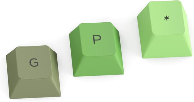 Detalle 2 de Glorious GPBT Dye-Sublimated Keycaps (Olive) Thick PBT 114-Key Set for MX-style switches