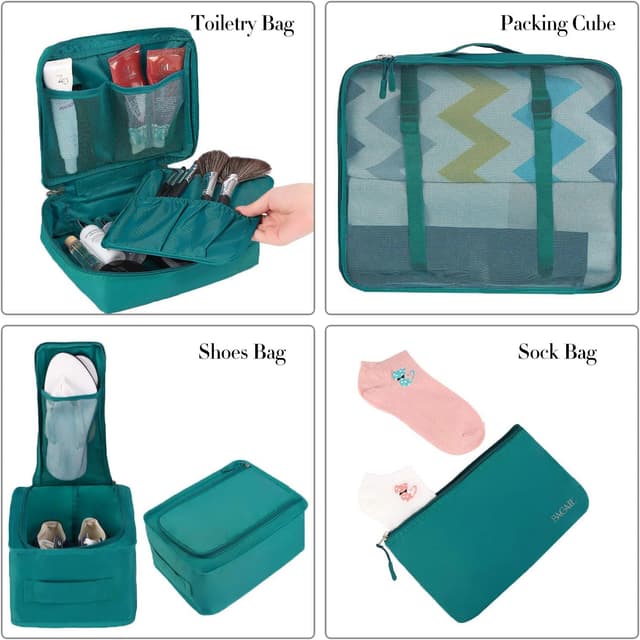 Thumbnail 2 de BAGAIL Packing Cubes 8‑Set 46cm for Travel