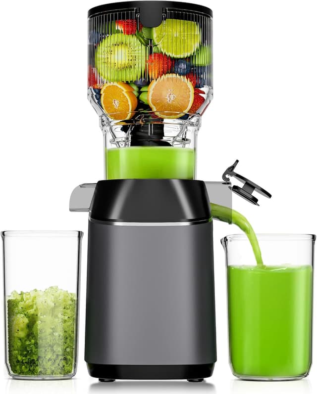 Detalle de EUHOMY 5.5" Wide Feed Cold Press Juicer 🥤