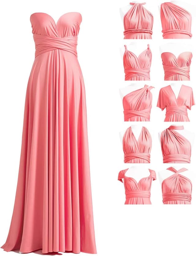 Imagen de 72styles Infinity Kleid Bandeau Brautjungfern Mehrweg Langtur Twist Wickelkleid en OfertitasTOP