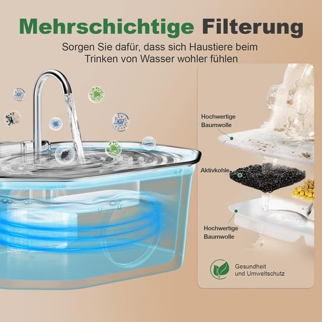 Detalle de Apauk Katzenbrunnen Edelstahl 3,2 l