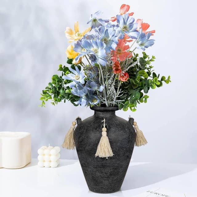 Thumbnail 6 de Arborus Vase Keramik 24 cm Vintage Vase Schwarz