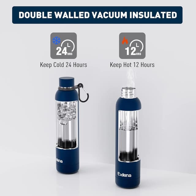 Thumbnail 2 de Exllena 750ml Insulated Bottle with Clip