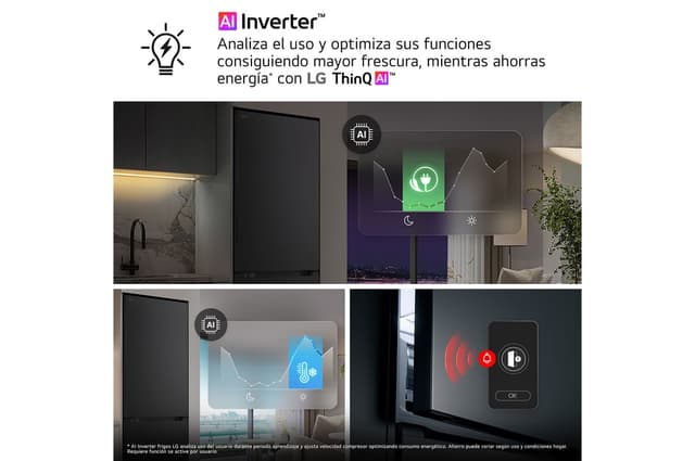 Detalle 1 de LG GBBSJ21EPY Frigorífico combi 375 l Inox antihuellas