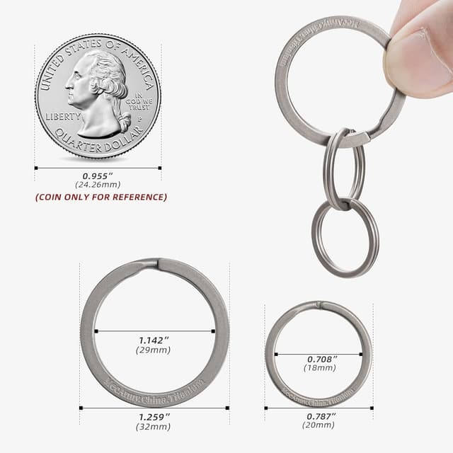 Detalle 2 de MecArmy EDC porte-clés en titane TC4 à pousser sur le côté pour protéger vos ongles