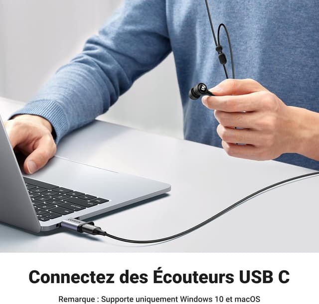 Detalle 2 de Adaptateur USB-C vers Type A 3.0 UGREEN ⚡