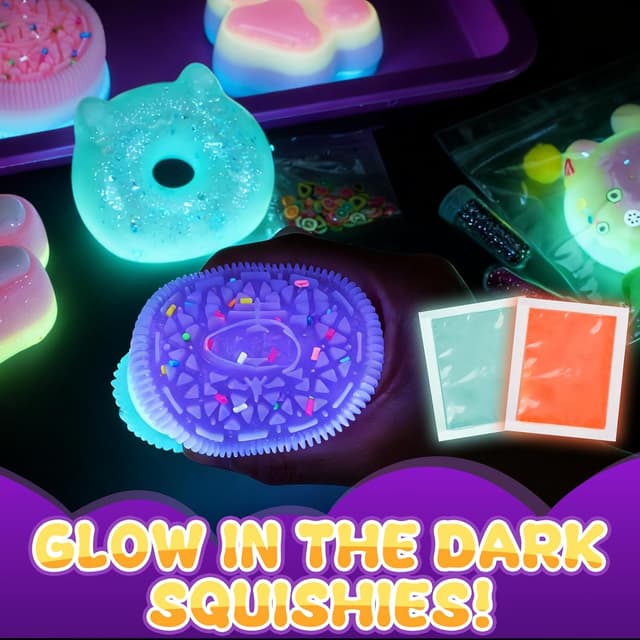 Detalle 2 de Liquid Silicone BIG Squishy Making Kit (480ml) with 9 Moulds – Glow-in-the-dark squishy DIY set for kids