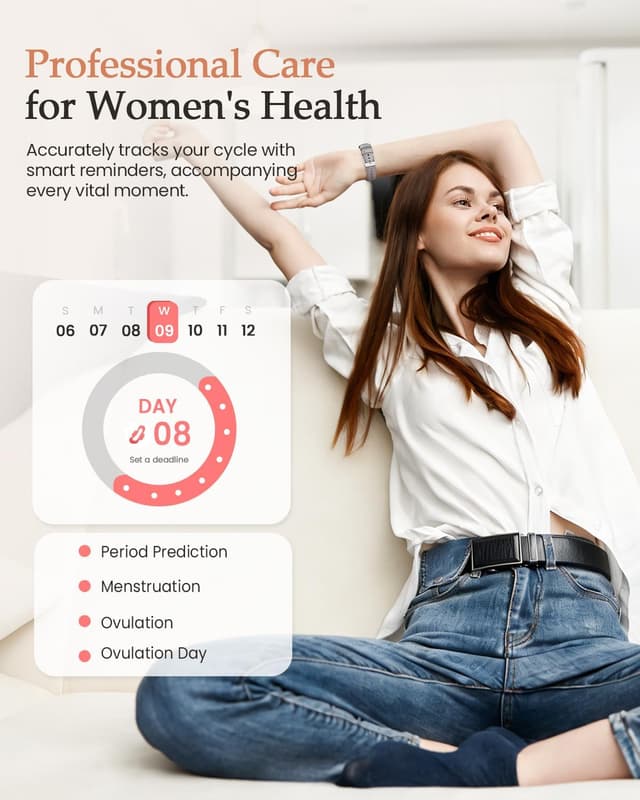 Detalle de AIMIUVEI Smartwatch Donna 1,27” HD con chiamate, SpO2 e cardio 24h, IP68