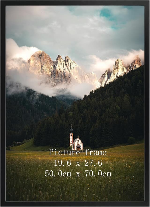 Detalle de Giftgarden 50x70cm Black Aluminium Picture Frame (for 50cm x 70cm posters, puzzles & photos)