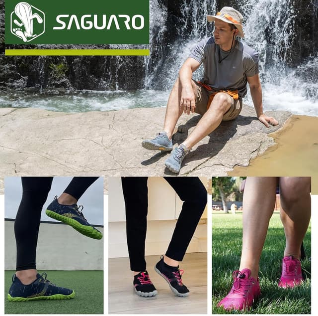 Detalle de SAGUARO Scarpette da Mare traspiranti barefoot con punta larga e suola antiscivolo