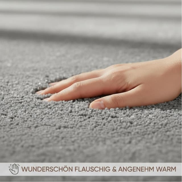 Thumbnail 5 de Jimri Teppich Wohnzimmer Hellgrau 120 cm