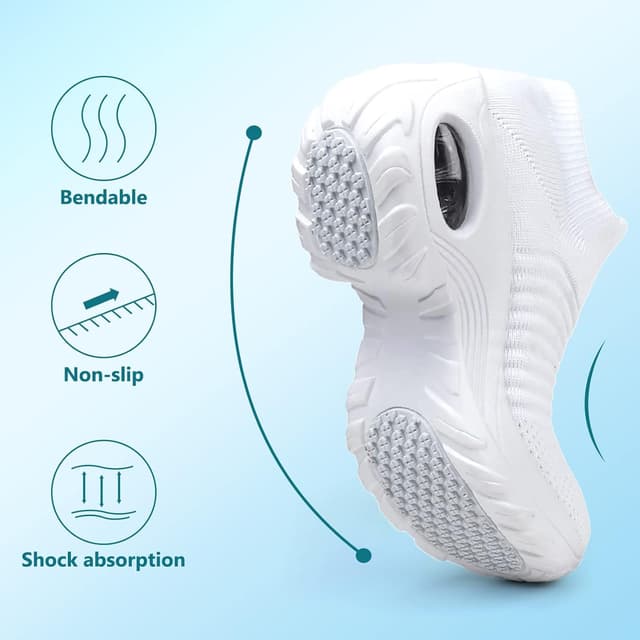 Thumbnail 6 de Slip On Trainers for Women Orthopedic Walking Shoes with Breathable Mesh and Air Cushion Wedge Sole