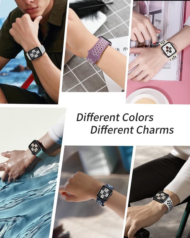 Detalle de OTraki 8-Pack Silicone Sport Straps for Apple Watch (38mm/40mm/41mm)