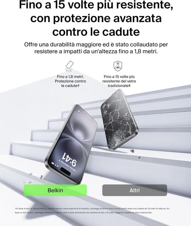 Detalle de Belkin ScreenForce TemperedGlass per iPhone 17 Pro