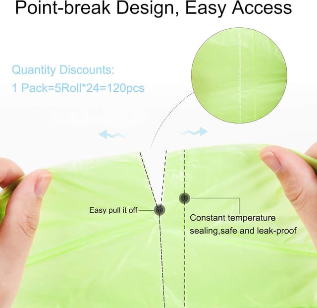 Thumbnail 5 de Aievrgad Biodegradable Trash Bags 120Pcs