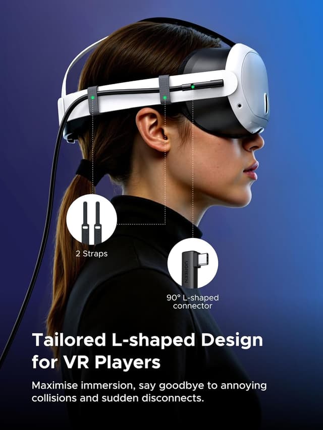 Detalle de UGREEN VR Link Cable 5Gbps, 18W USB-A to USB-C