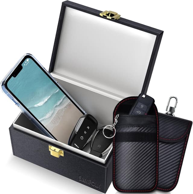 Imagen de Samfolk Faraday Box and Pouch 2 Pack keyless key protector 🛡 en OfertitasTOP