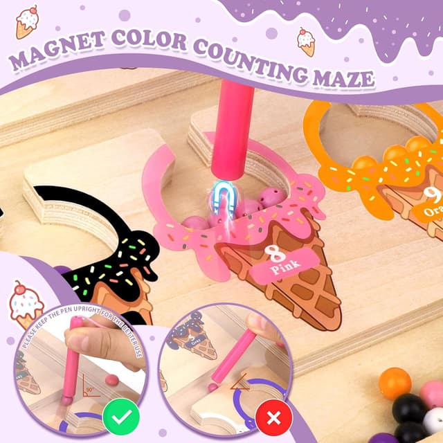 Thumbnail 1 de Konijiwa Montessori Magnetic Colour & Number Maze 3 🎲