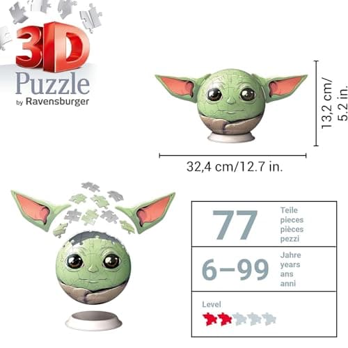 Detalle de Ravensburger Grogu 3D, puzzle 72 piezas para niños 🧩