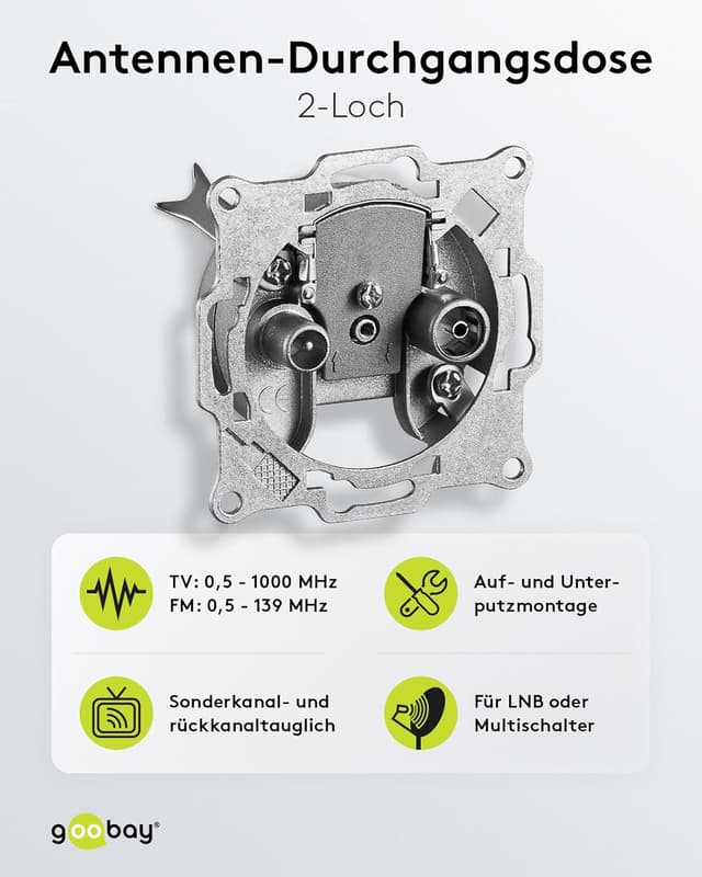 Detalle 2 de Goobay 67044 SAT Antennensteckdose