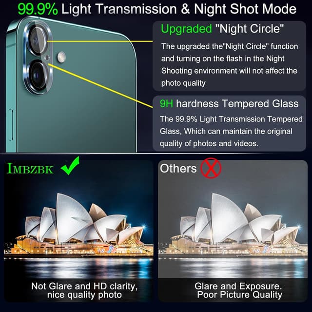 Detalle 2 de IMBZBK privacy per iPhone 16, vetro 3 pezzi