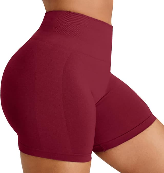 Detalle de JOYSPELS Damen Scrunch Sport Shorts mit High Waist und Seamless 360° Stretch – kurze Radlerhose fürs Gym & Joggen