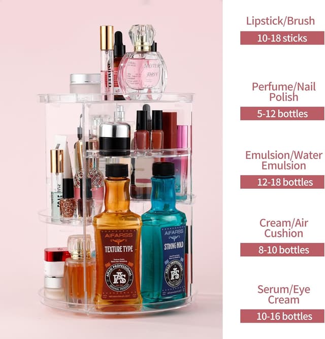 Detalle de Kosmetik Make Up Organizer 360° drehbar 30 cm