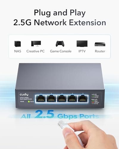 Thumbnail 1 de Cudy HS105 Switch Ethernet MultiGigabit 5 Puertos