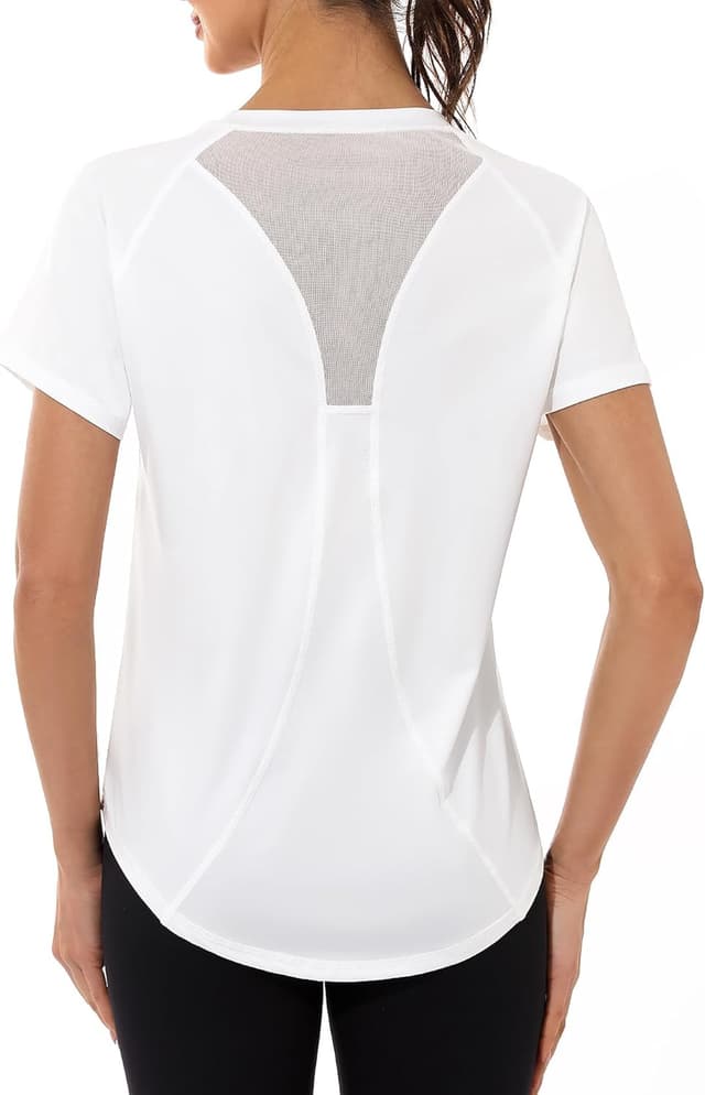 Detalle de Gyabnw UV-Schutz Funktionsshirt Damen – atmungsaktives Kurzarm-Laufshirt für Outdoor, Fitness & Yoga