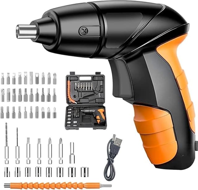 Detalle de 48-in-1 Cordless Electric Screwdriver with 46 Bits 🛠