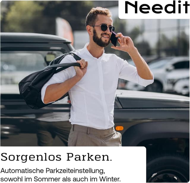 Detalle de Needit ParkOne (NEUES Modell 2026) – elektronische Parkscheibe mit automatischer Parkzeiterfassung