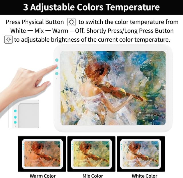 Thumbnail 2 de TOHETO A3 Rechargeable LED Light Pad