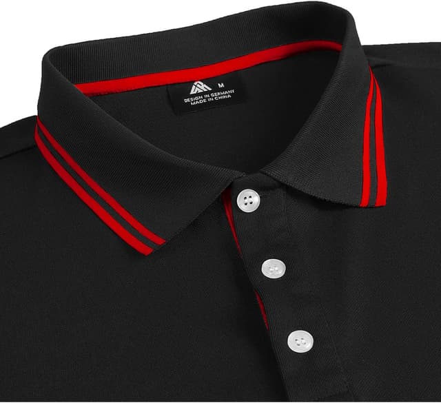 Detalle de SwissWell Herren Kurzarm Poloshirt mit atmungsaktivem, schnell trocknendem Stoff für Sport & Alltag