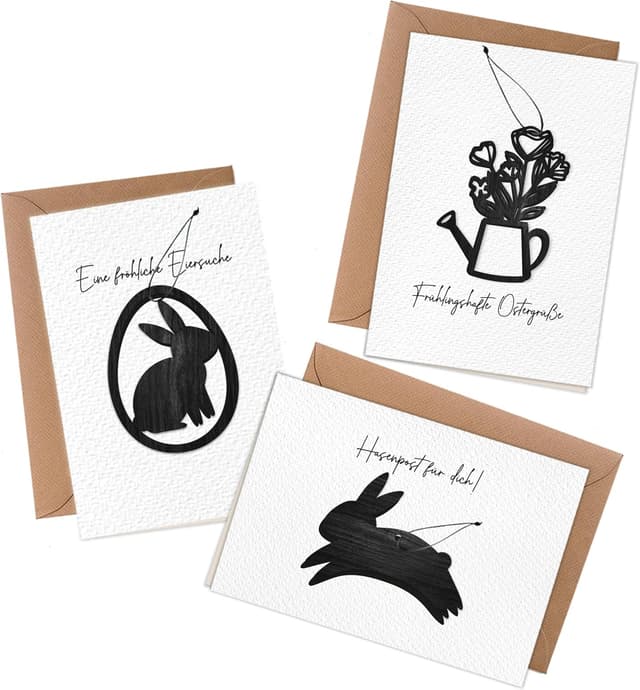 Imagen de Papierdrachen Oster Klappkarten 3er Set en OfertitasTOP