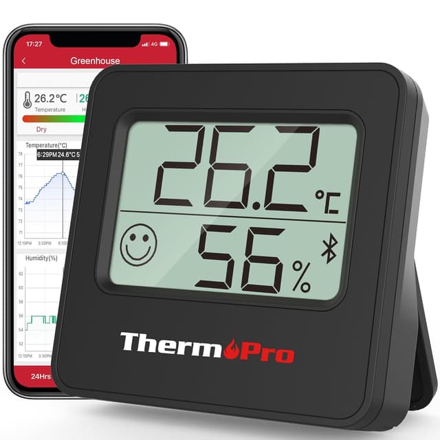 Detalle de ThermoPro TP357 Bluetooth Hygrometer 80m range