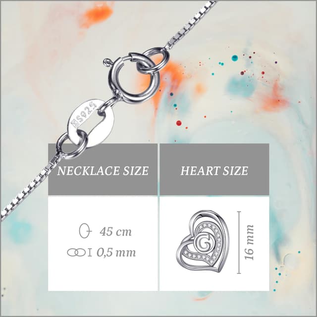 Thumbnail 4 de Morella Collana cuore zirconi 45 cm