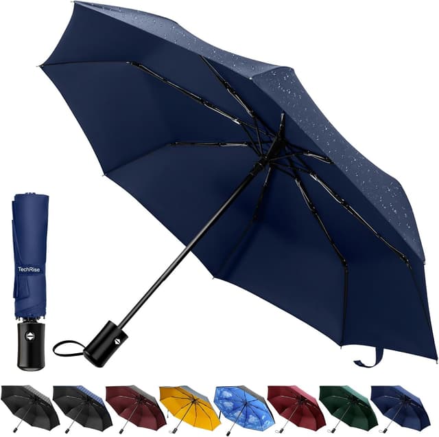 Thumbnail 6 de TechRise Ombrello Pieghevole antivento con 8 stecche ☂