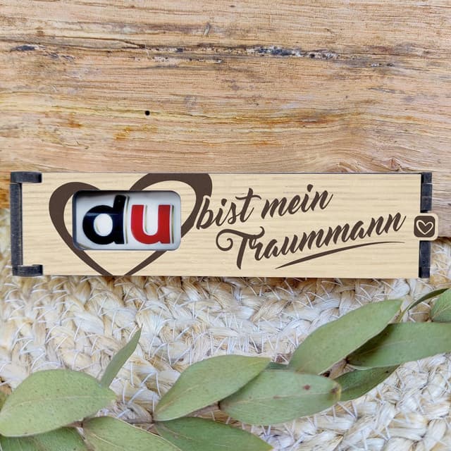 Thumbnail 1 de Du bist mein Traummann Schokoriegel Geschenkbox 🍫